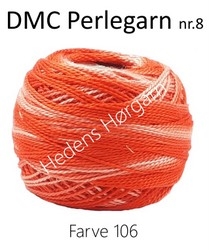 DMC Perlegarn nr. 8 farve 106 koral multi